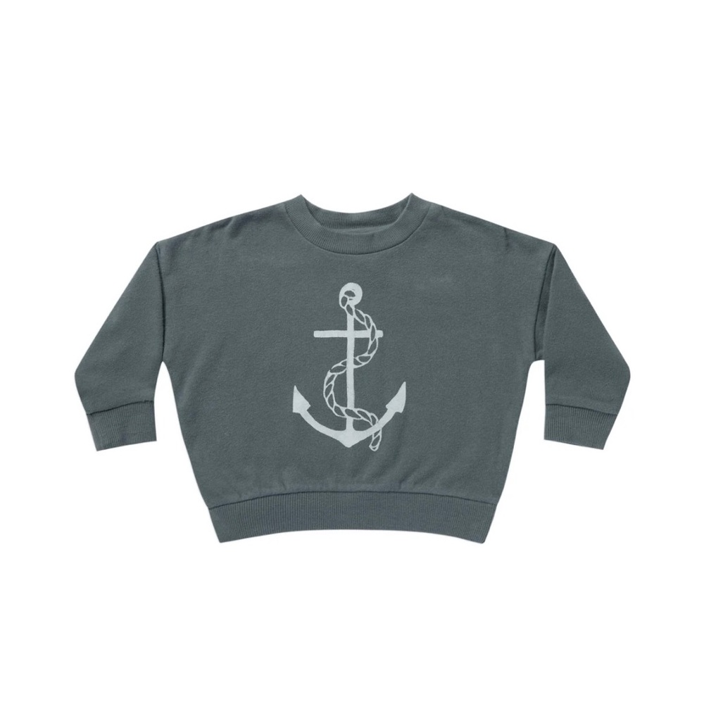 Rylee + Cru Terry Crewneck - Anchor